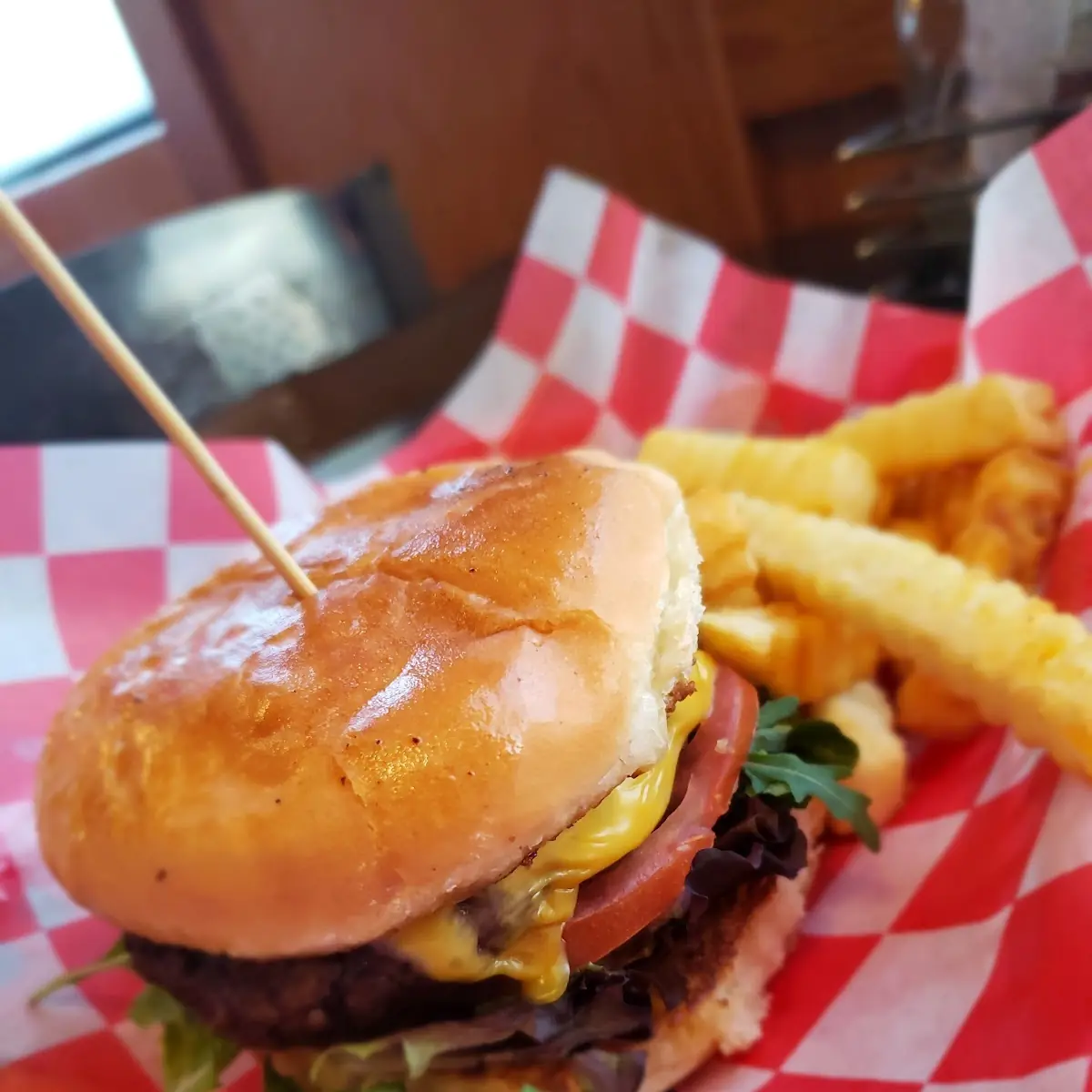 Cheese Burger and Fries
