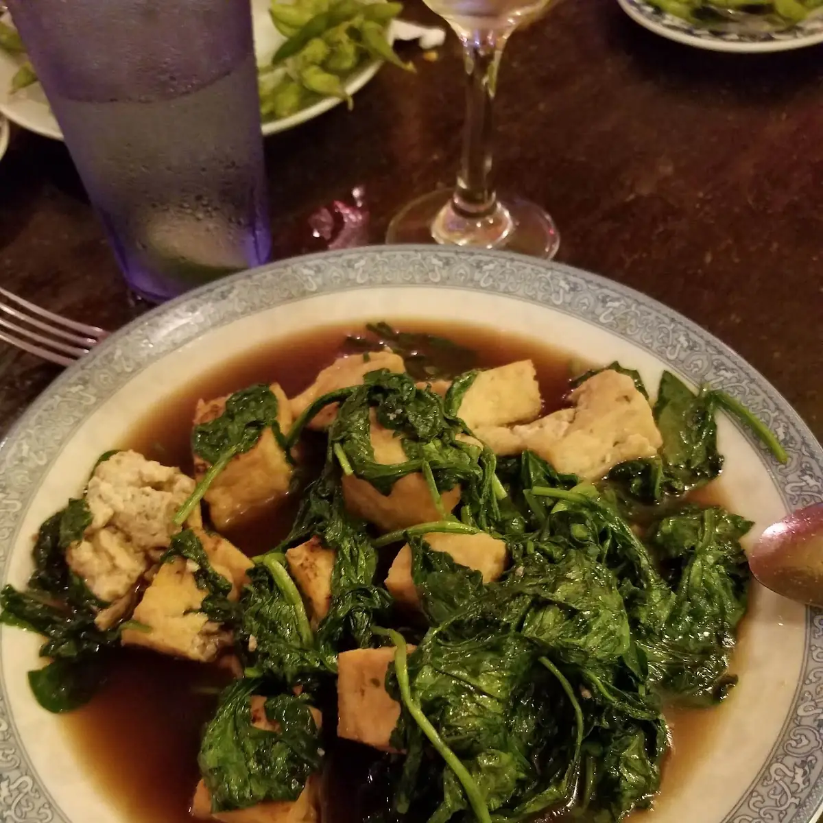 Sauteed Spinach with Tofu
