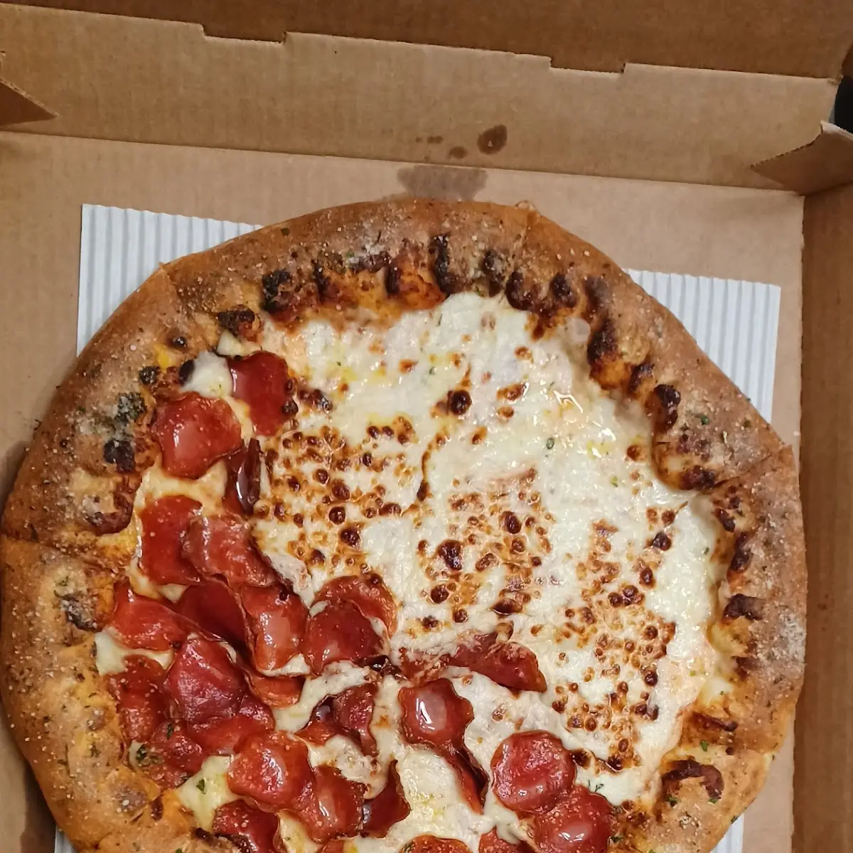 Stuffed Crust 1 2 Cheese 1 2 Pepperoni