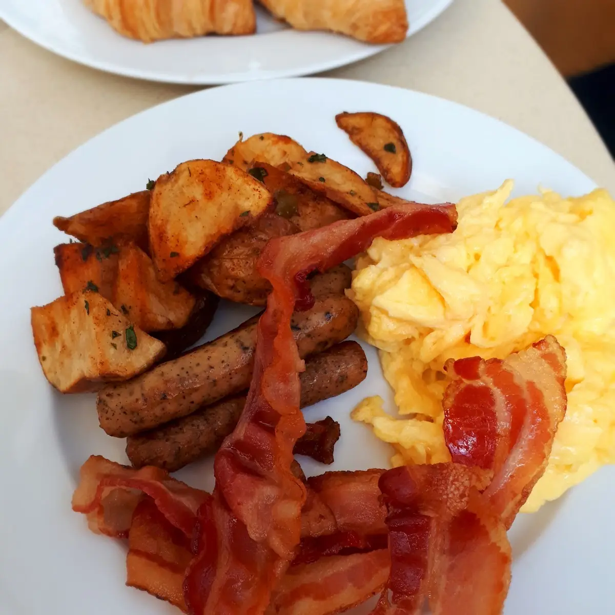 Potato Wedges and Scrambled Eggs