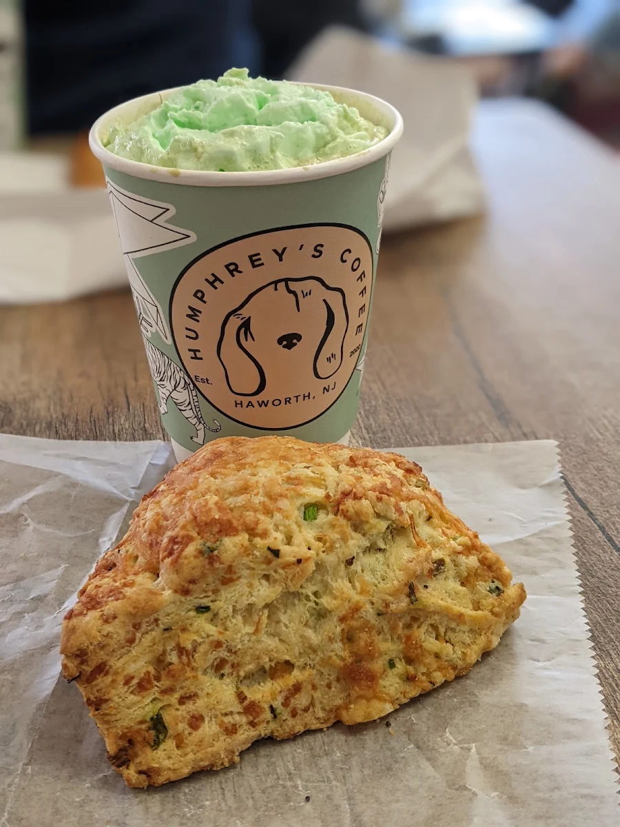 Irish Cream Coffee and Cheddar Scallion Scone