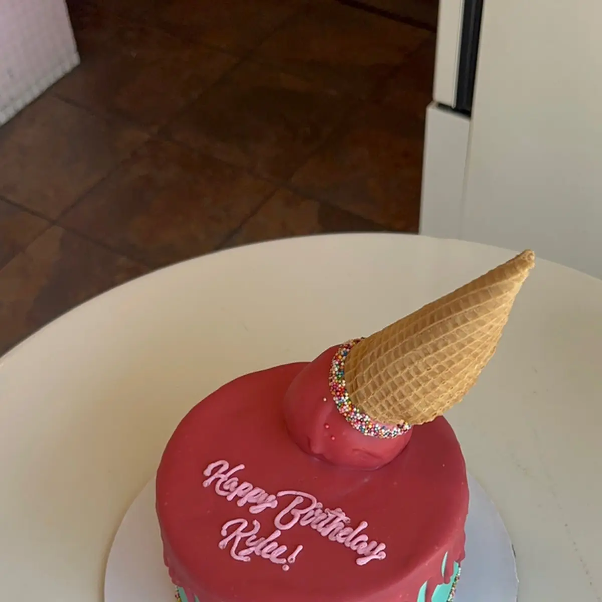 Ice Cream Cone Drip Cake