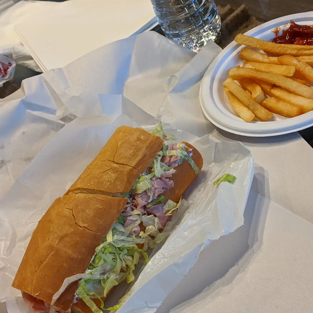 Ham Poboy and Fries