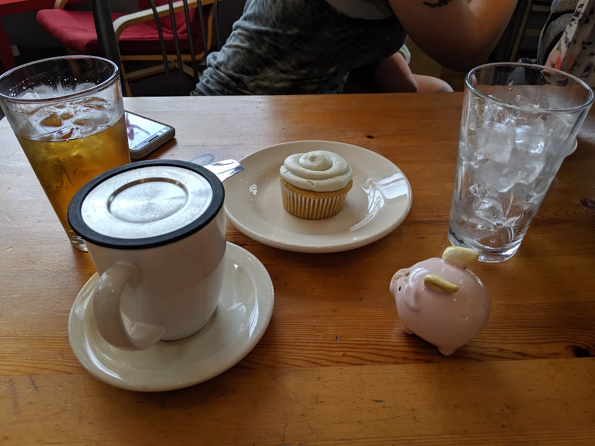 Strawberry Mint Tea Cupcake