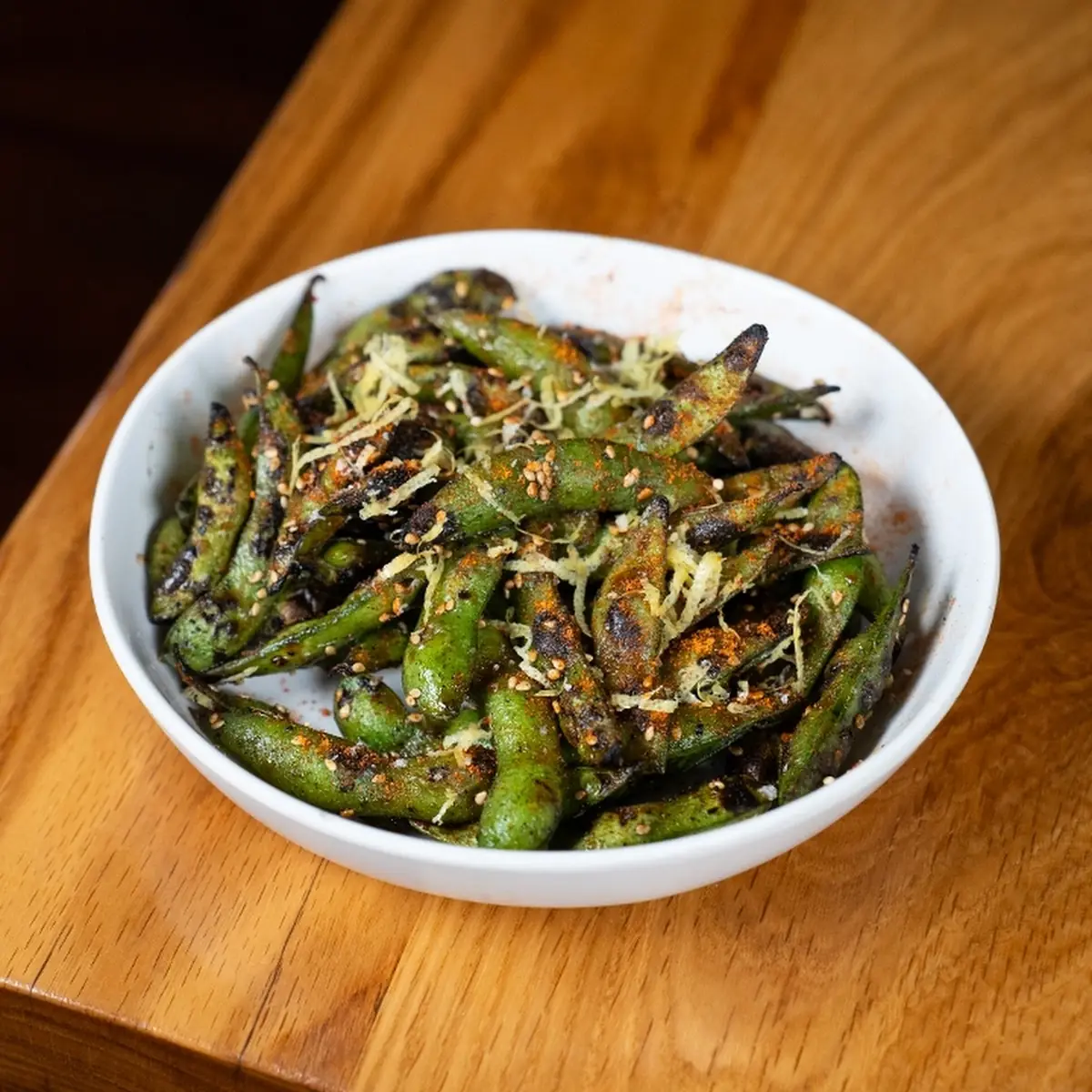 Oak Grilled Edamame
