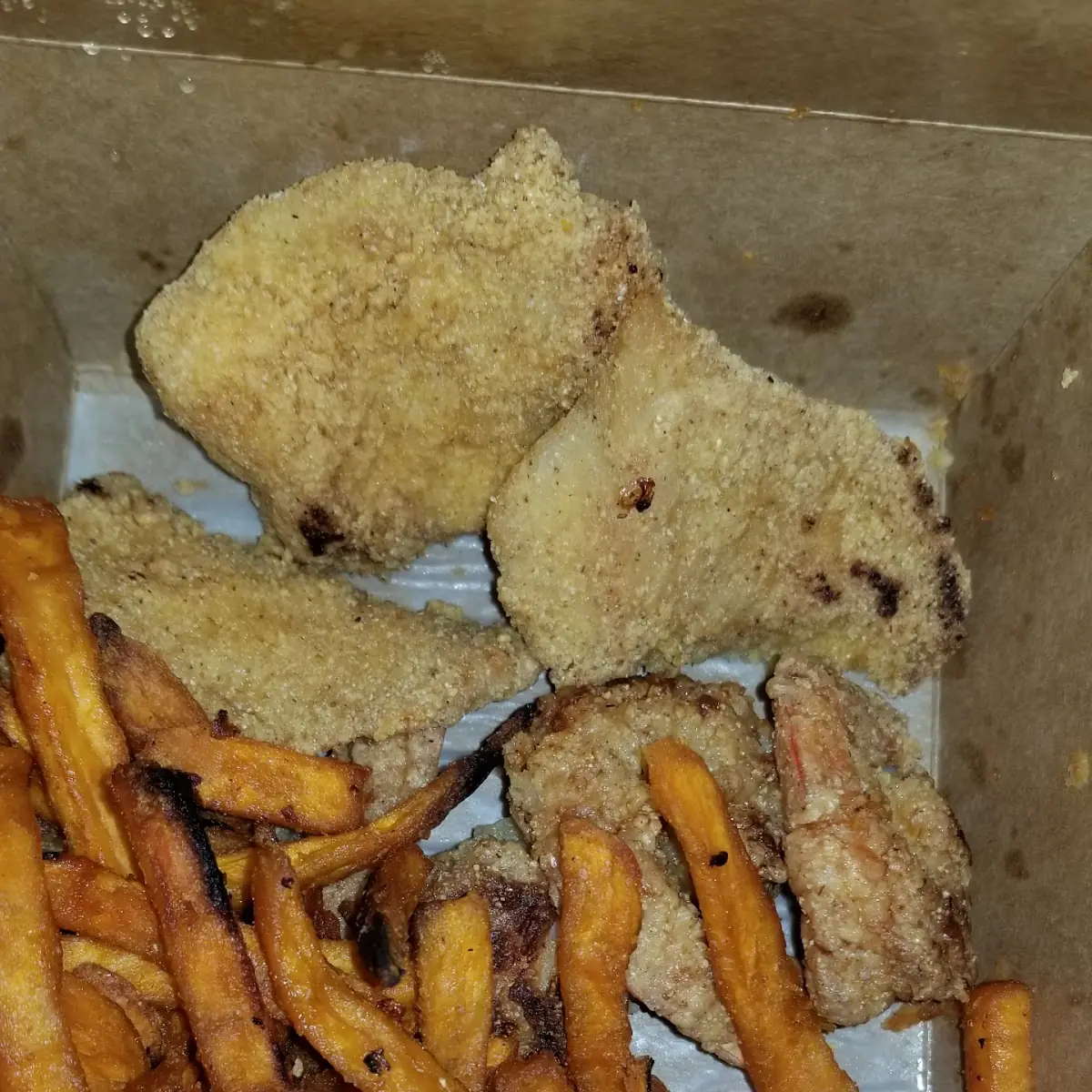 Fried Shrimp & Sweet Potato Fries