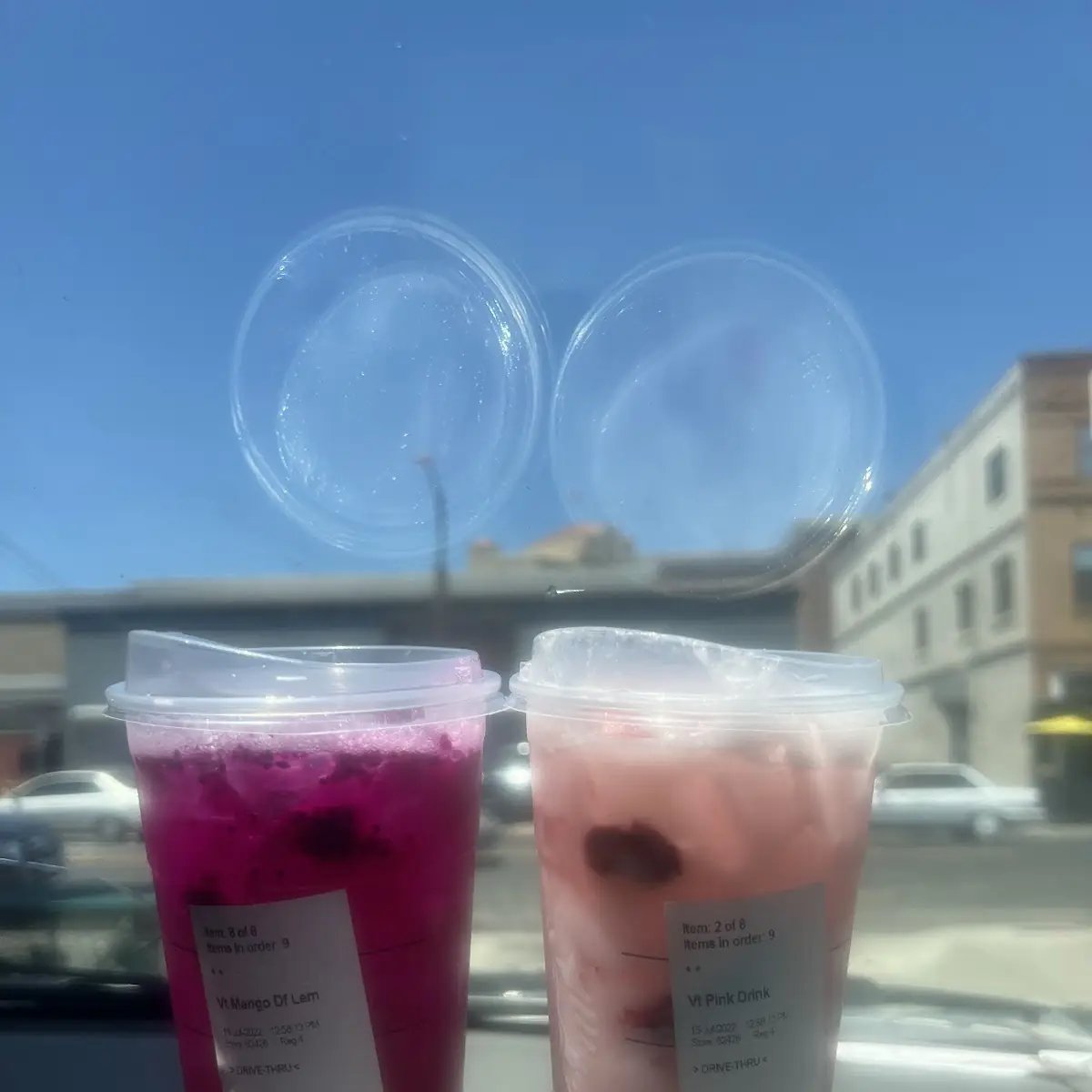 Dragon Fruit Refresher and Pink Drink