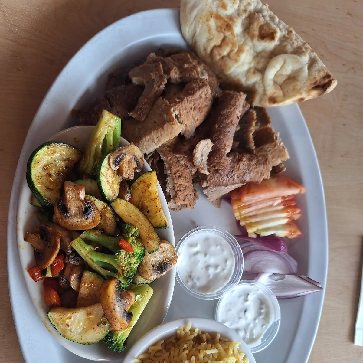 Beef Souvlaki Platter