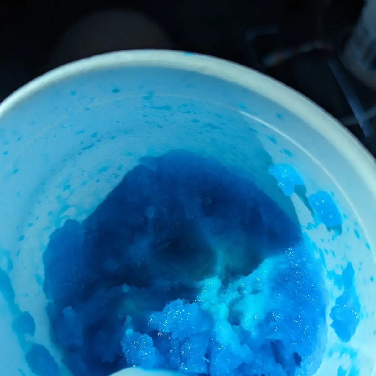 Blue Coconut with Creme and Vanilla Ice Cream