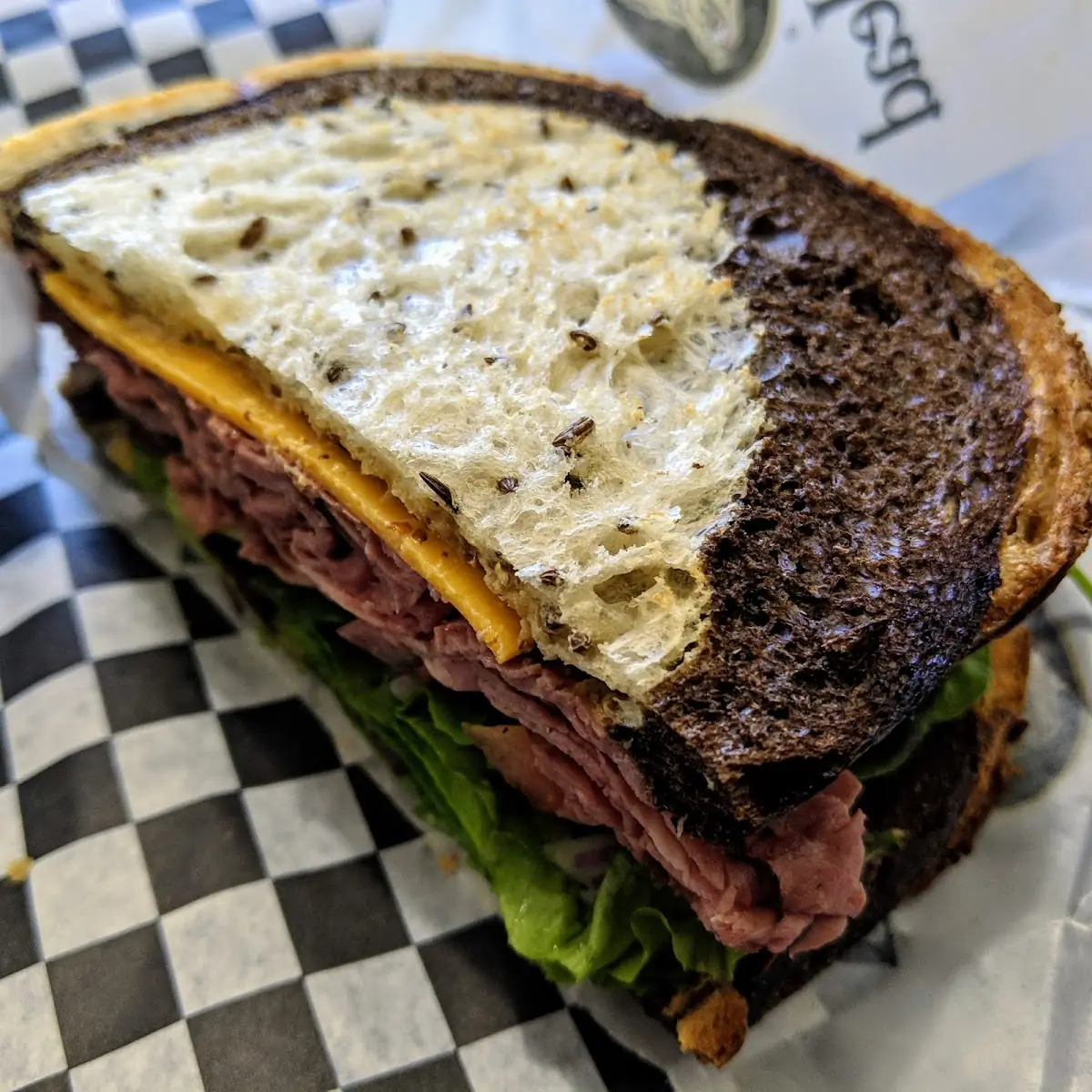Roast Beef on Marble Rye