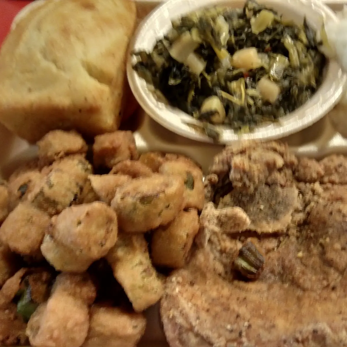 Mashed Potatoes Fried Okra