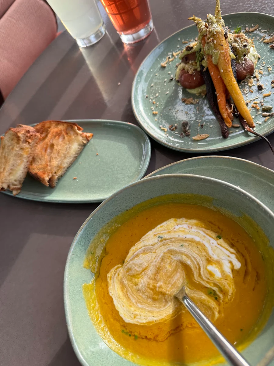 Squash Soup and Grilled Cheese