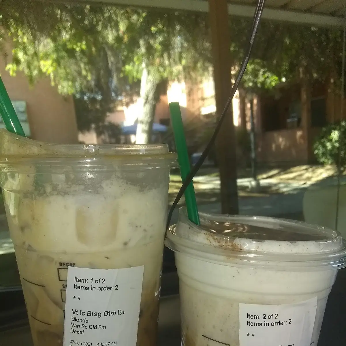 Brown Sugar Expresso Made Decaf with Cold Foam