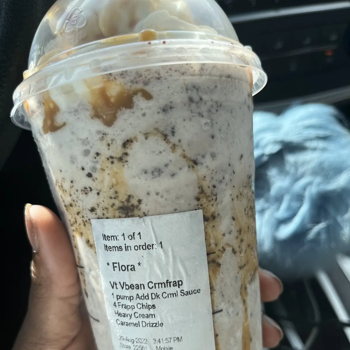 Vanilla Bean Caramel Frappe