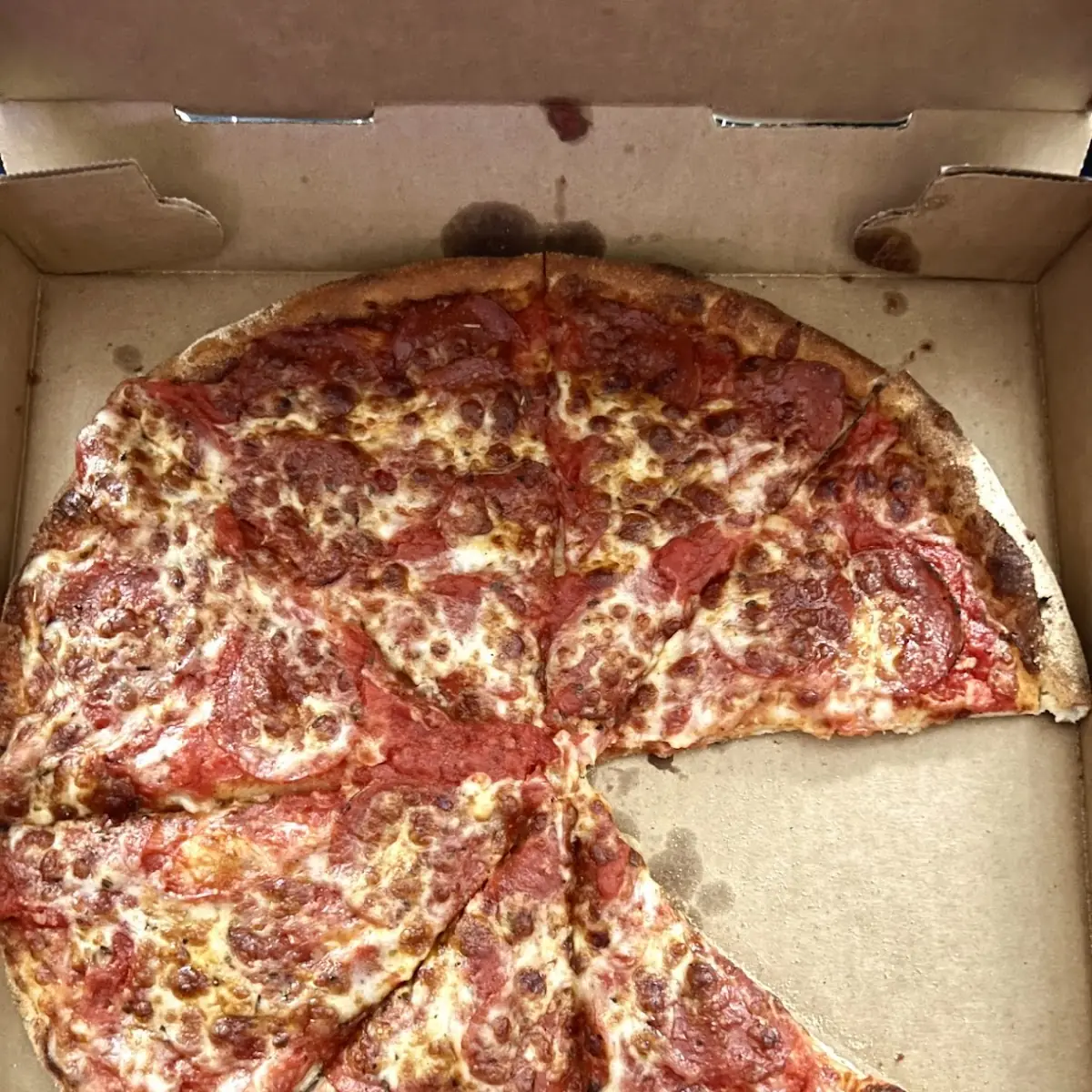 Pepperoni Pizza Cooked