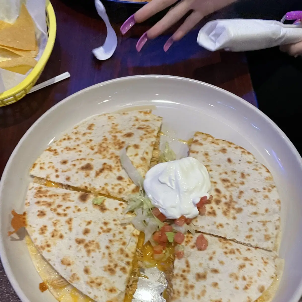 Chicken and Cheese Quesadilla