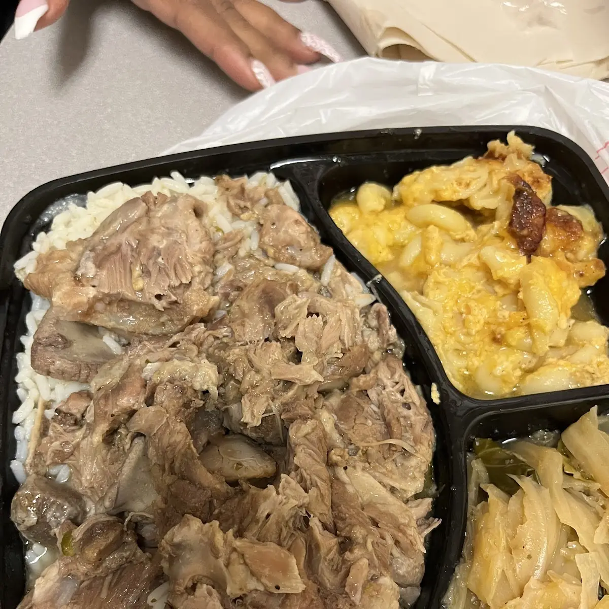 Neckbones Cabbage Mac and Cheese
