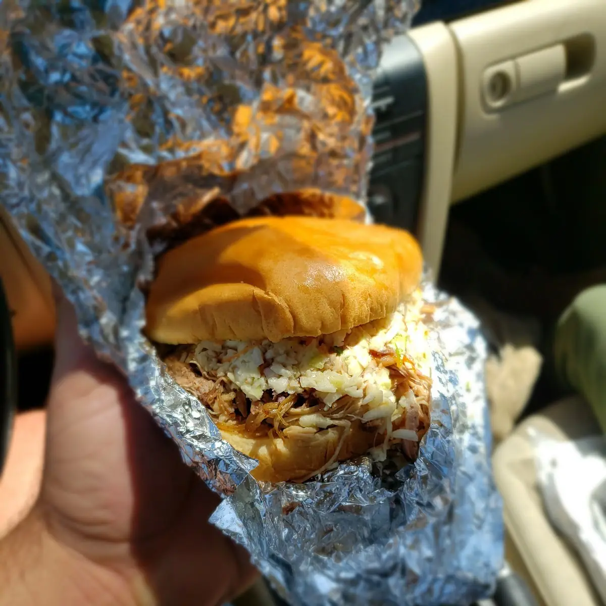 Large Pulled Pork Sandwich with Coleslaw