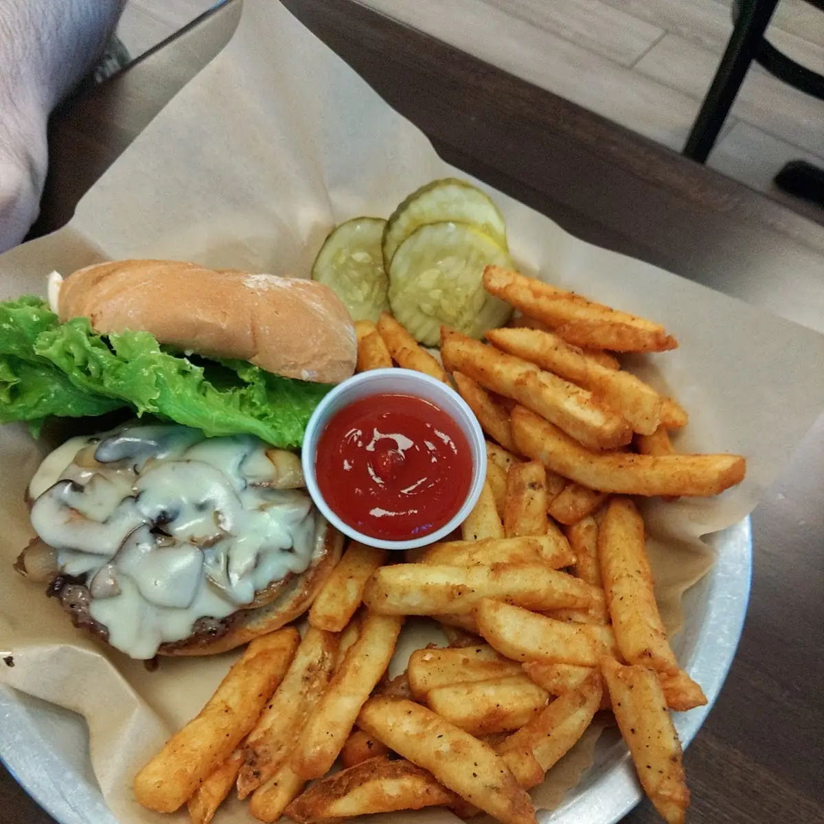 Mushroom Swiss Burger