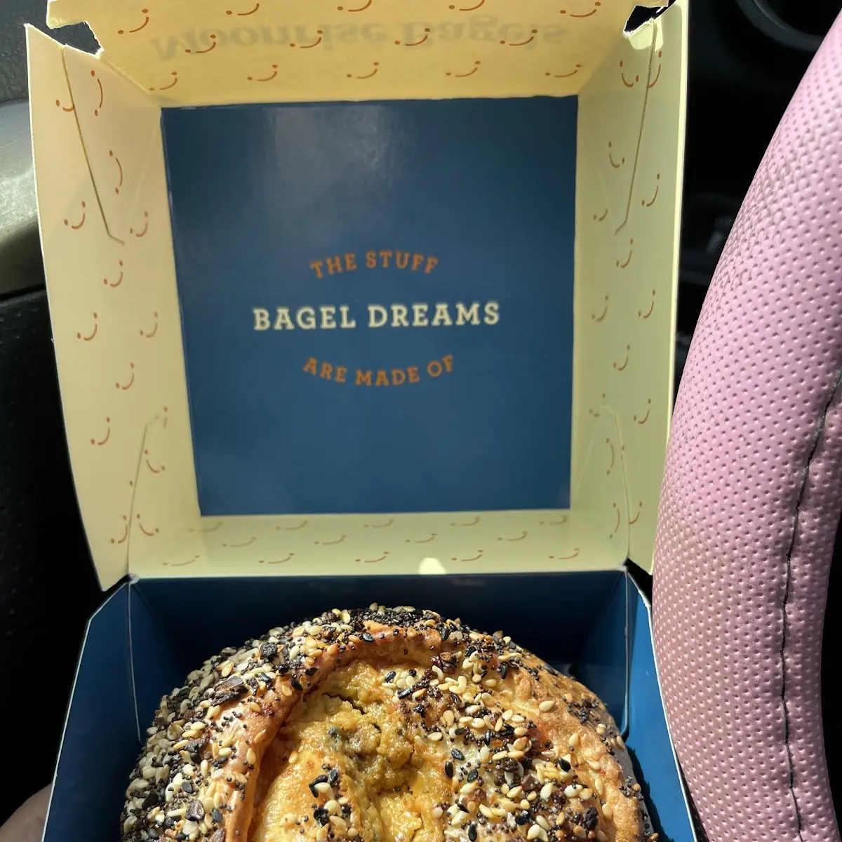 Everything Bagel with Egg and Sausage