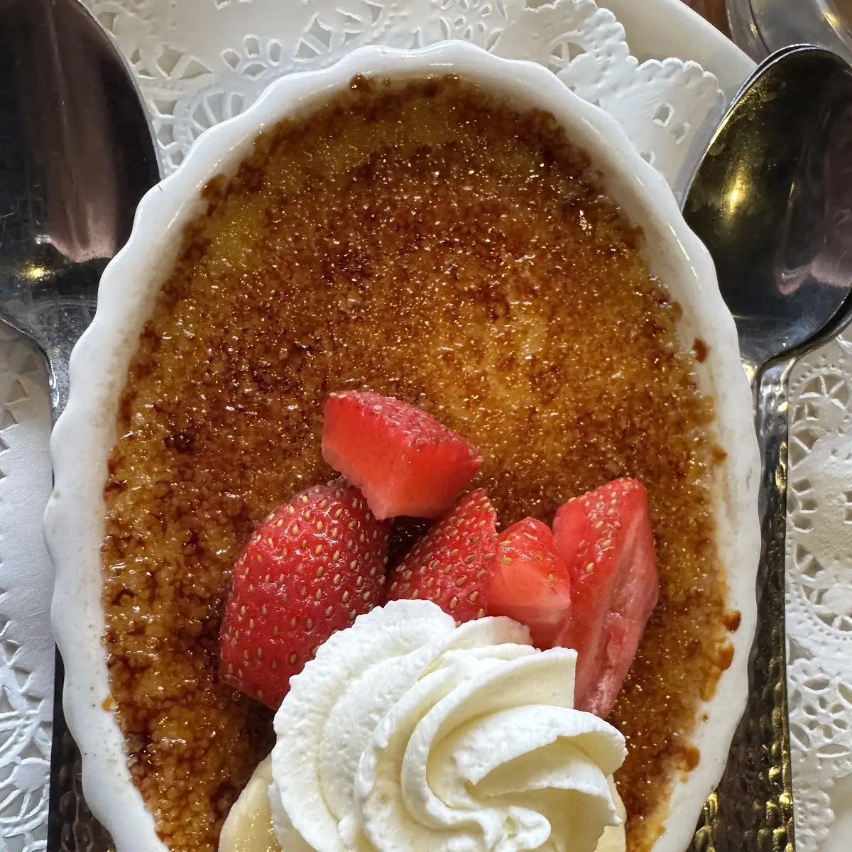 Creme Brulee with Fresh Fruit