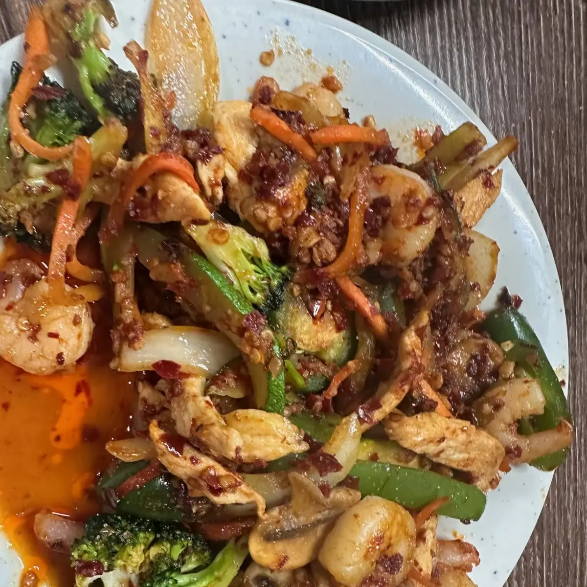 Hibachi Chicken Shrimp and Vegetables