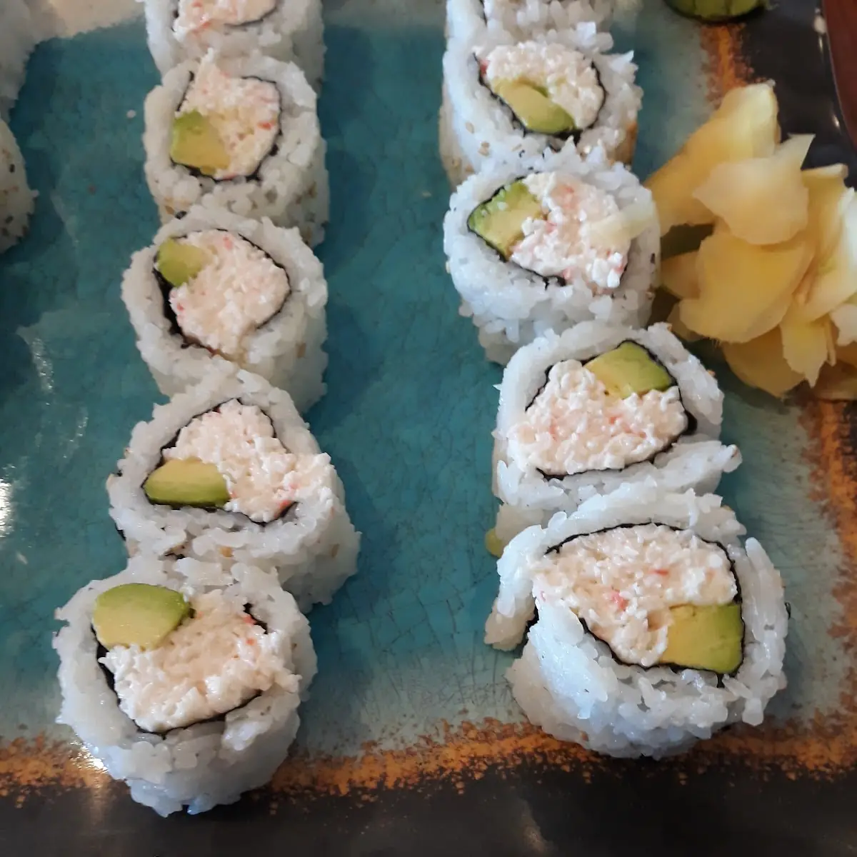 Lemon Salmon Roll and California Roll