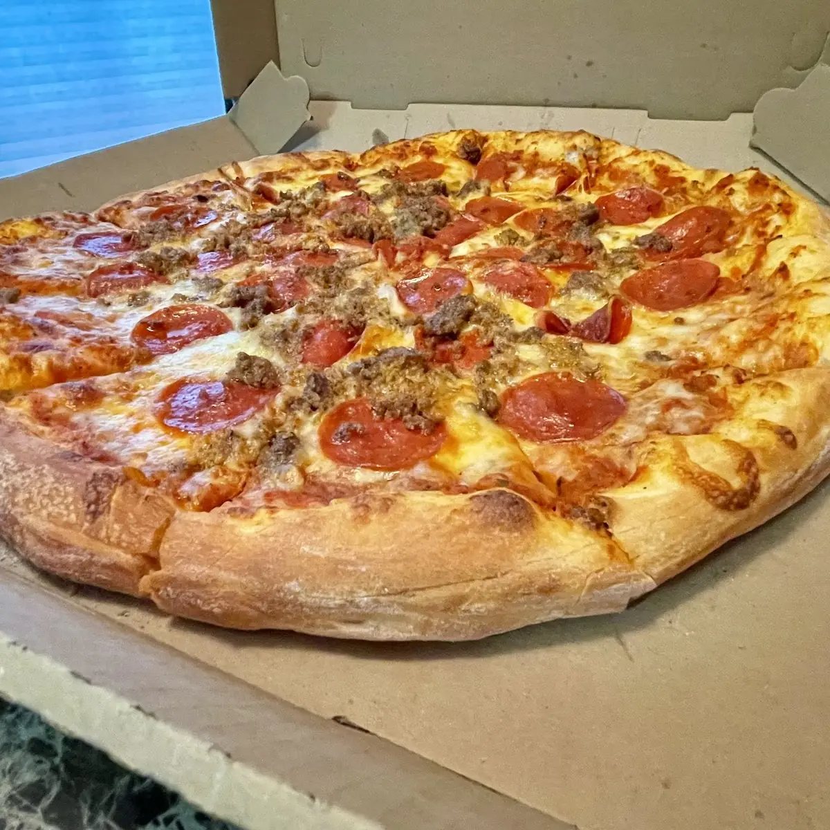 Large Pepperoni and Sausage Pizza