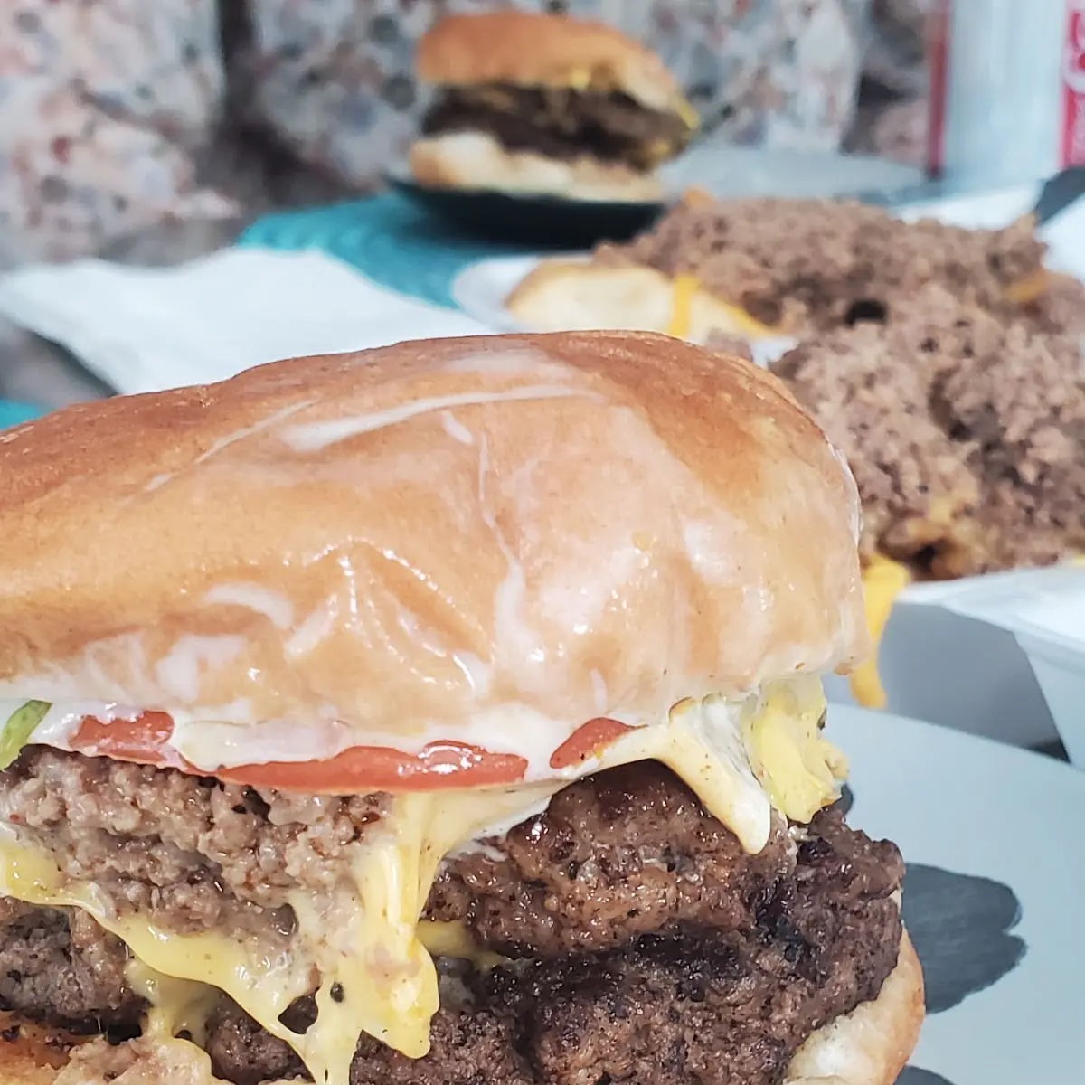 Double Cheeseburger with Everything