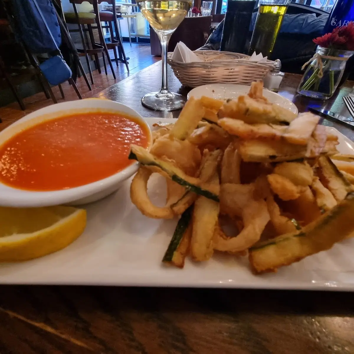 Calamari with Zucchini Sticks