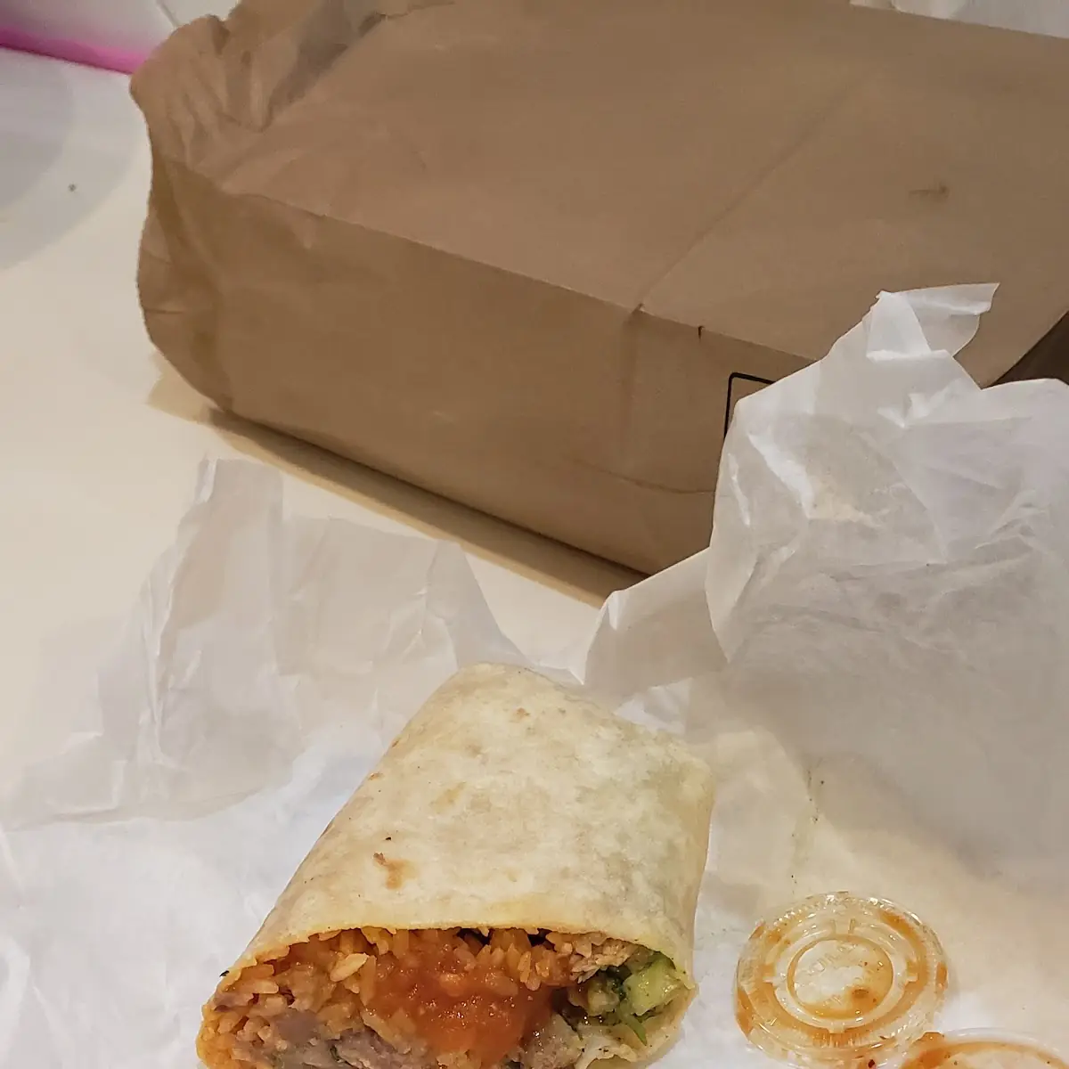 Half of Chicken Burrito