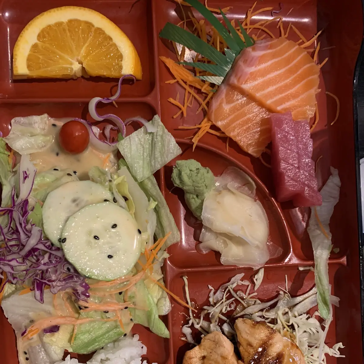 Tempura and Teriyaki Beef Bento Box