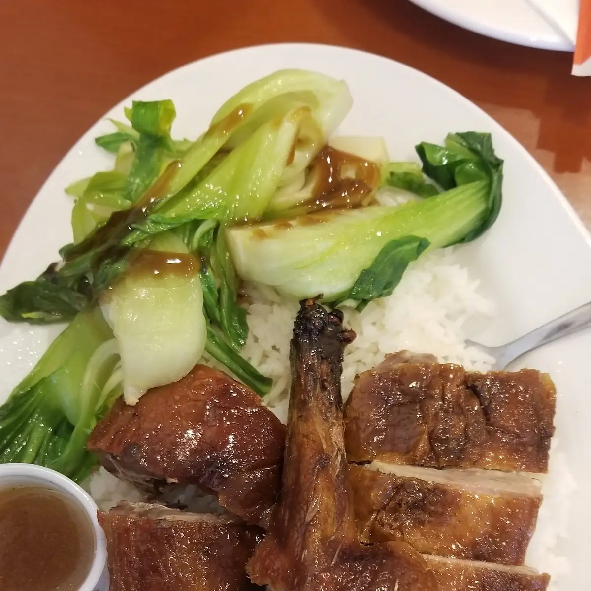 Roasted Chicken Rice with Bok Choy