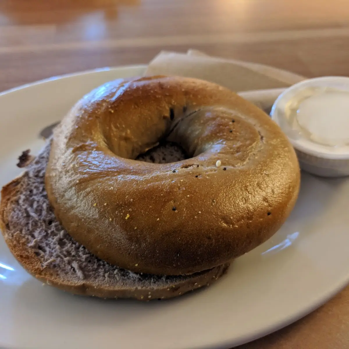 Latte Bagel and Cream Cheese