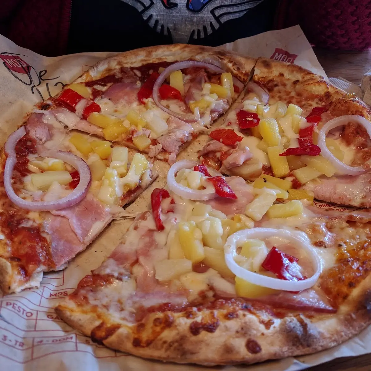 Mod w Ham Pineapple Onions & Peppers