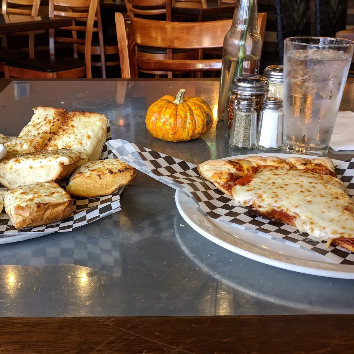 Cheese Breadsticks and Pizza Slice
