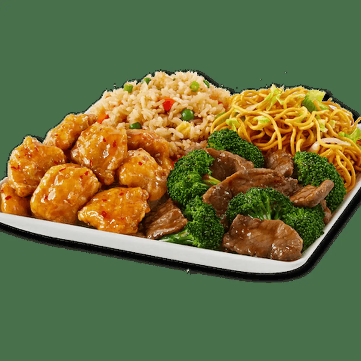 Orange Chicken Broccoli Beef Chow Mein