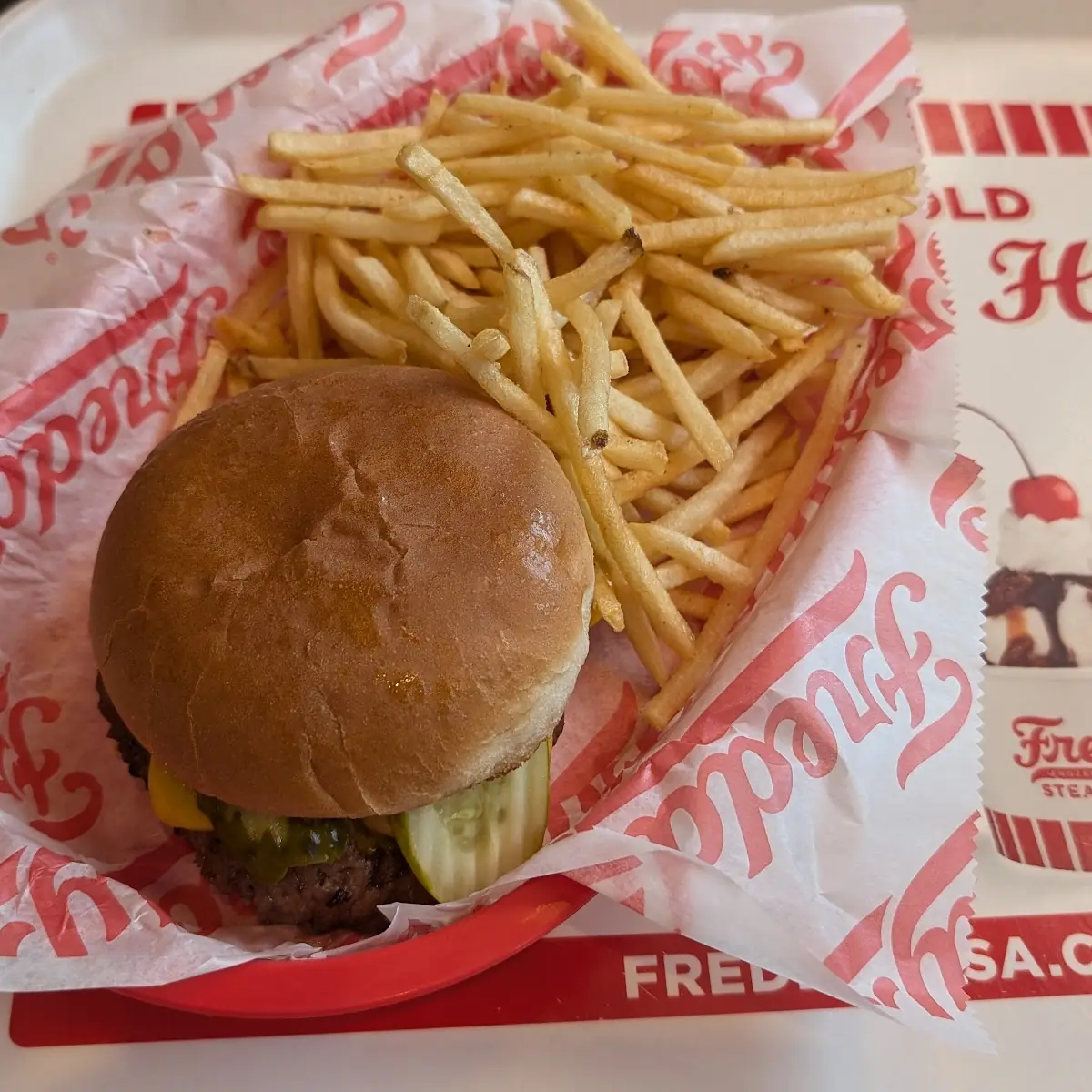 Double Cheeseburger and Fries