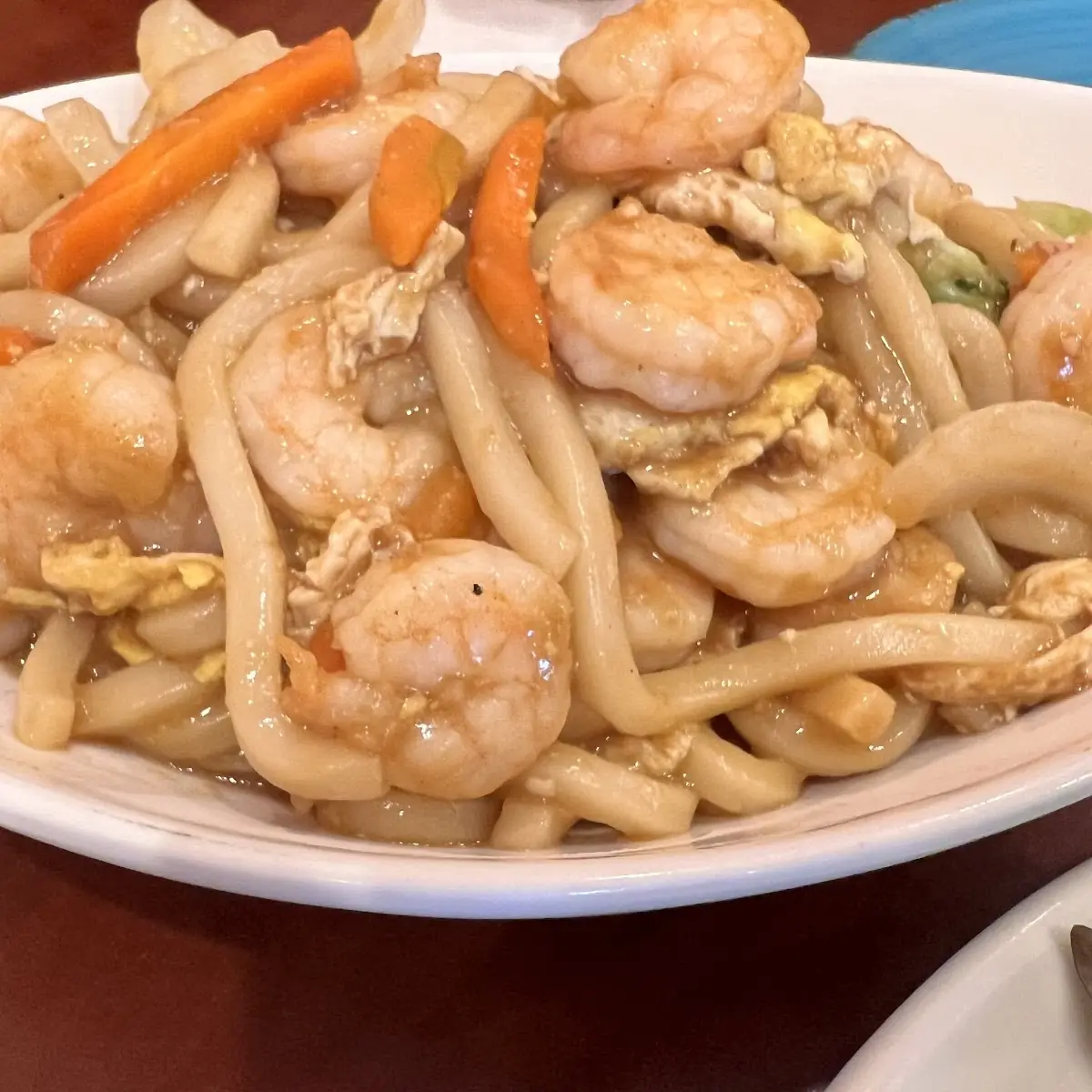 Udon with Grilled Shrimp