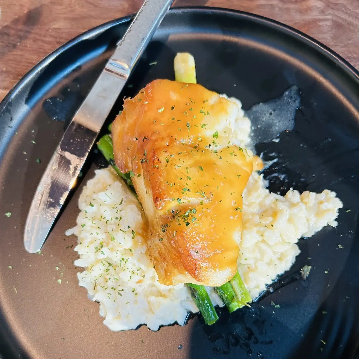 Sea Bass with Crab Risotto