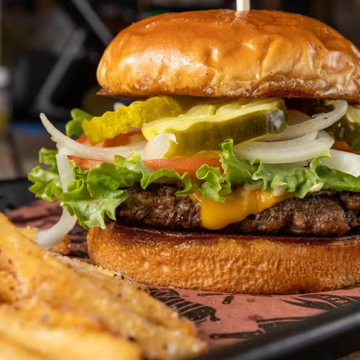Classic Smash Burger with Fries