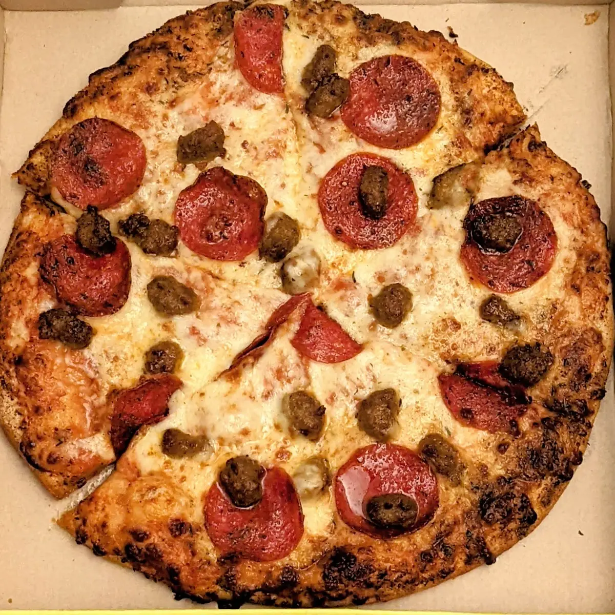 Pepperoni and Sausage Pizza
