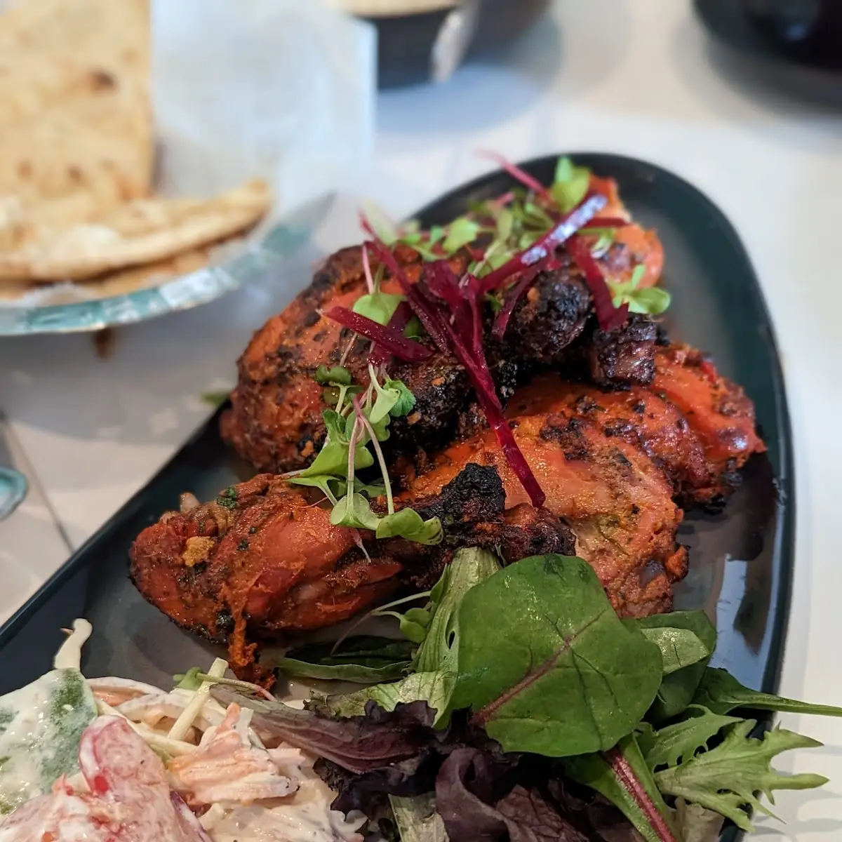 Spicy Chicken and Naan Bread