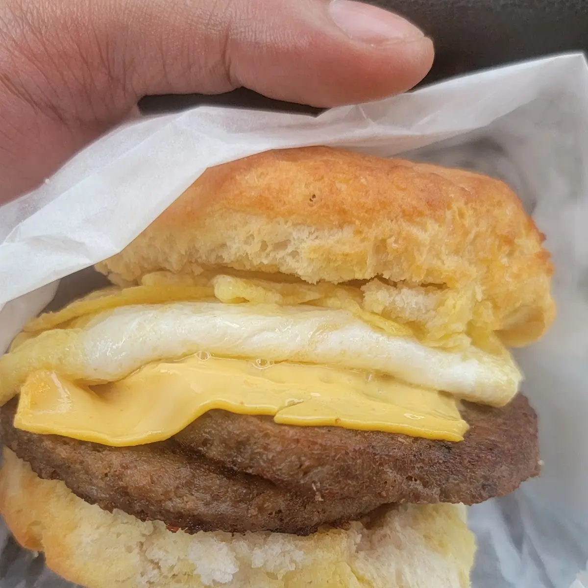 Sausage Egg and Cheese Biscuit