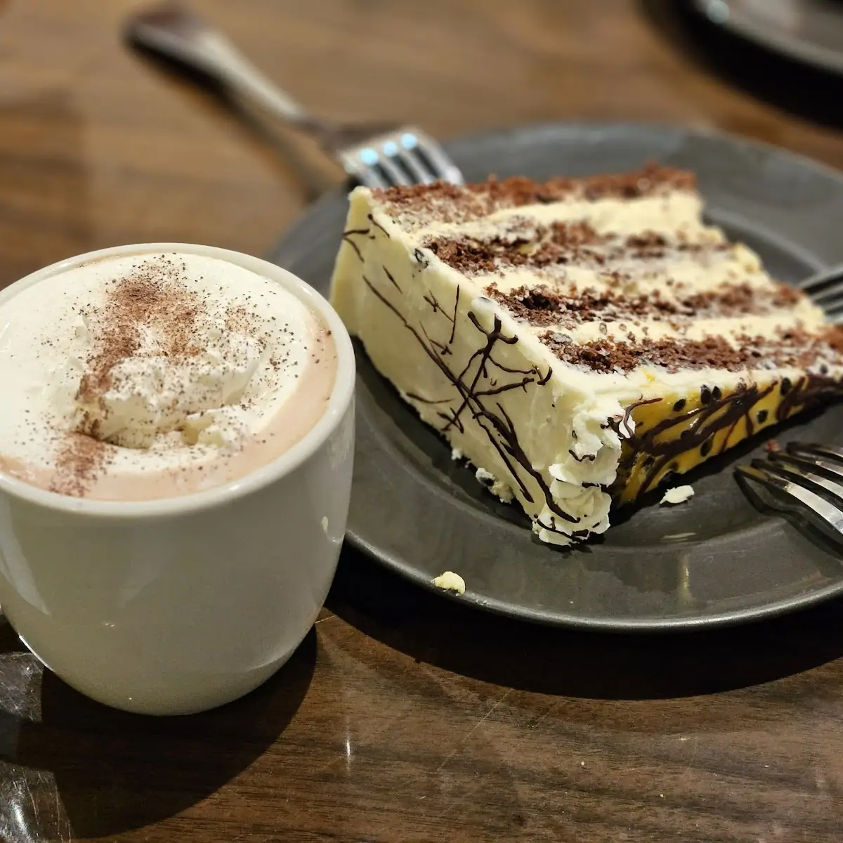 Chocolate Cake with Passion Fruit Mousse and Chocolate Ganache