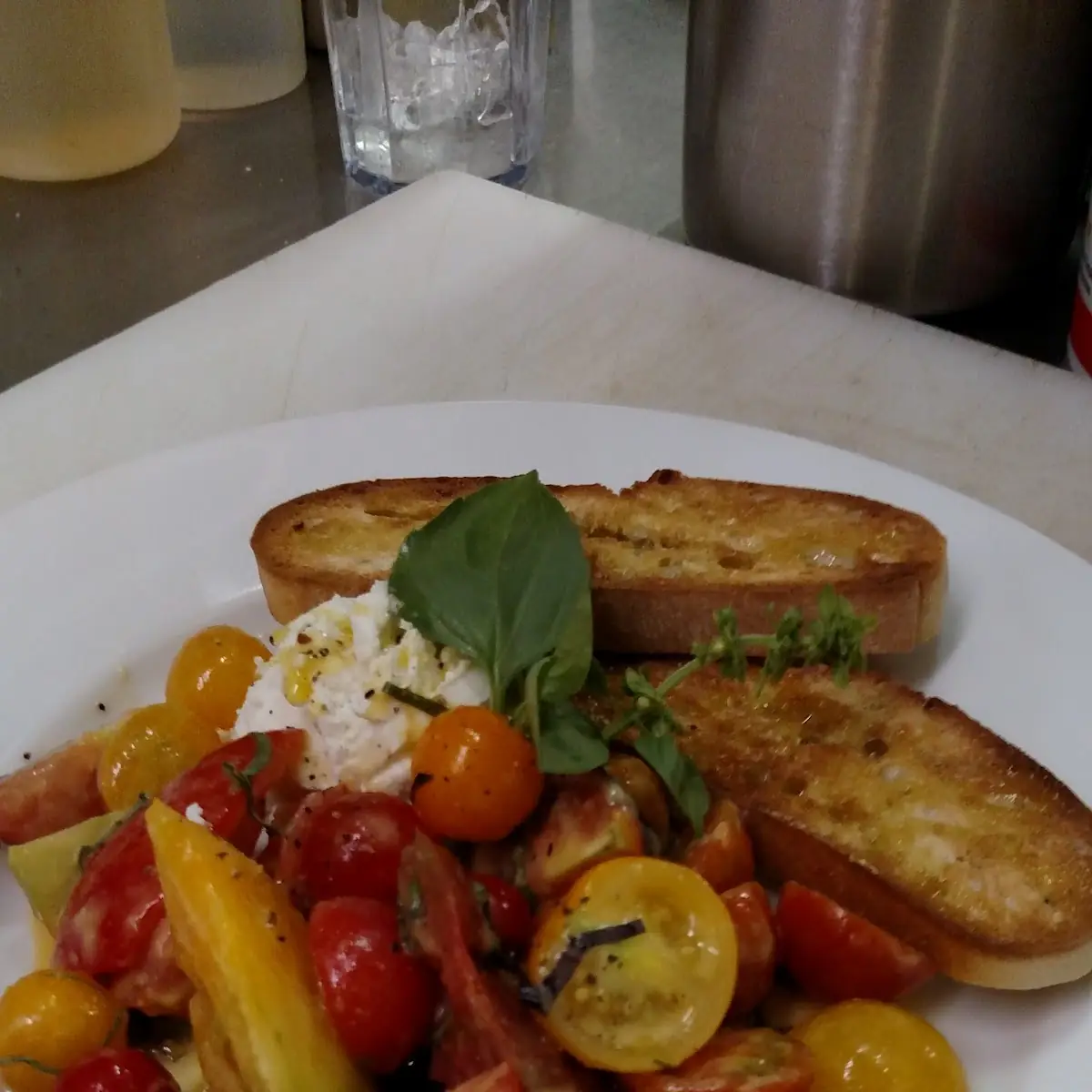 Caprese Salad with Goat Cheese