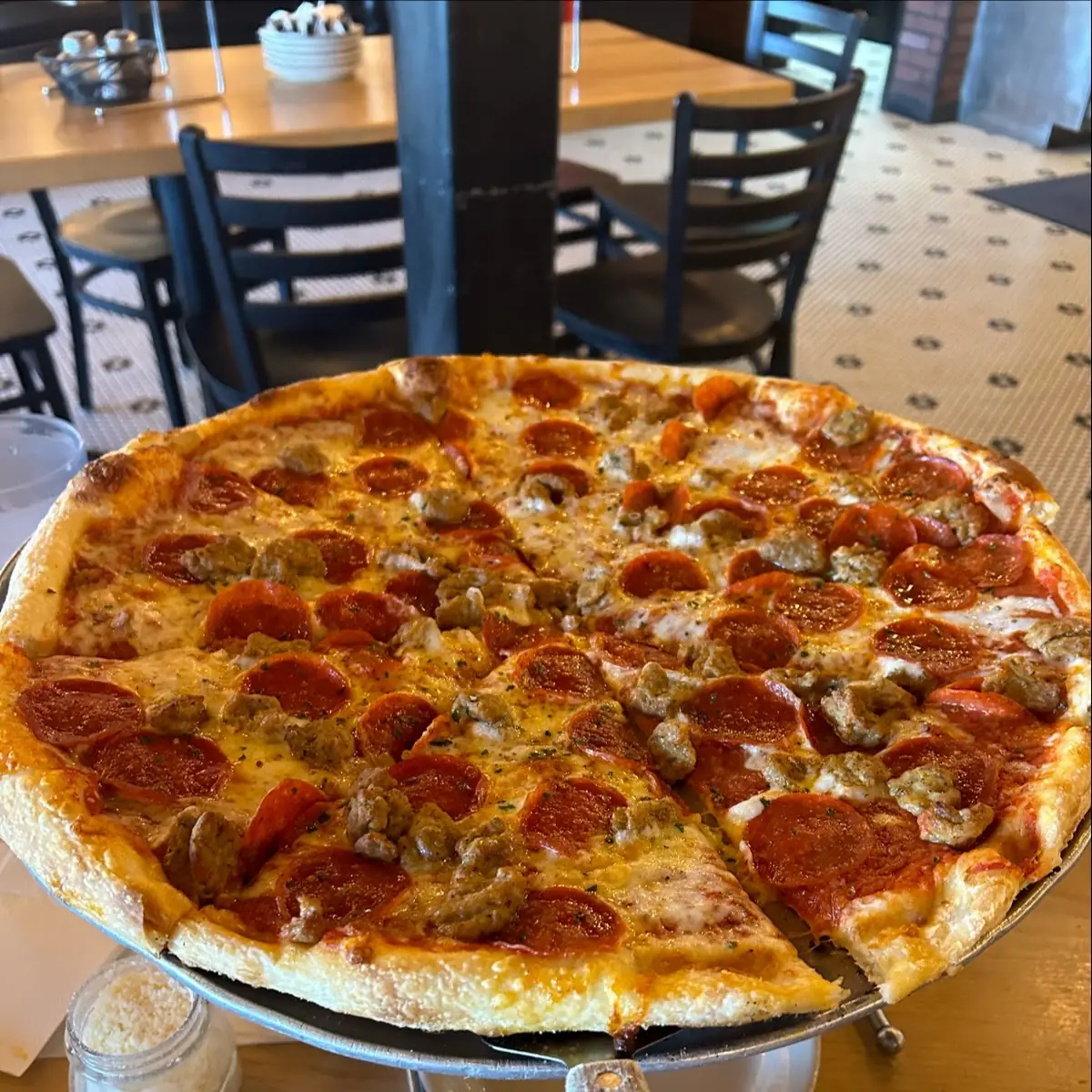 Pepperoni and Sausage Pizza