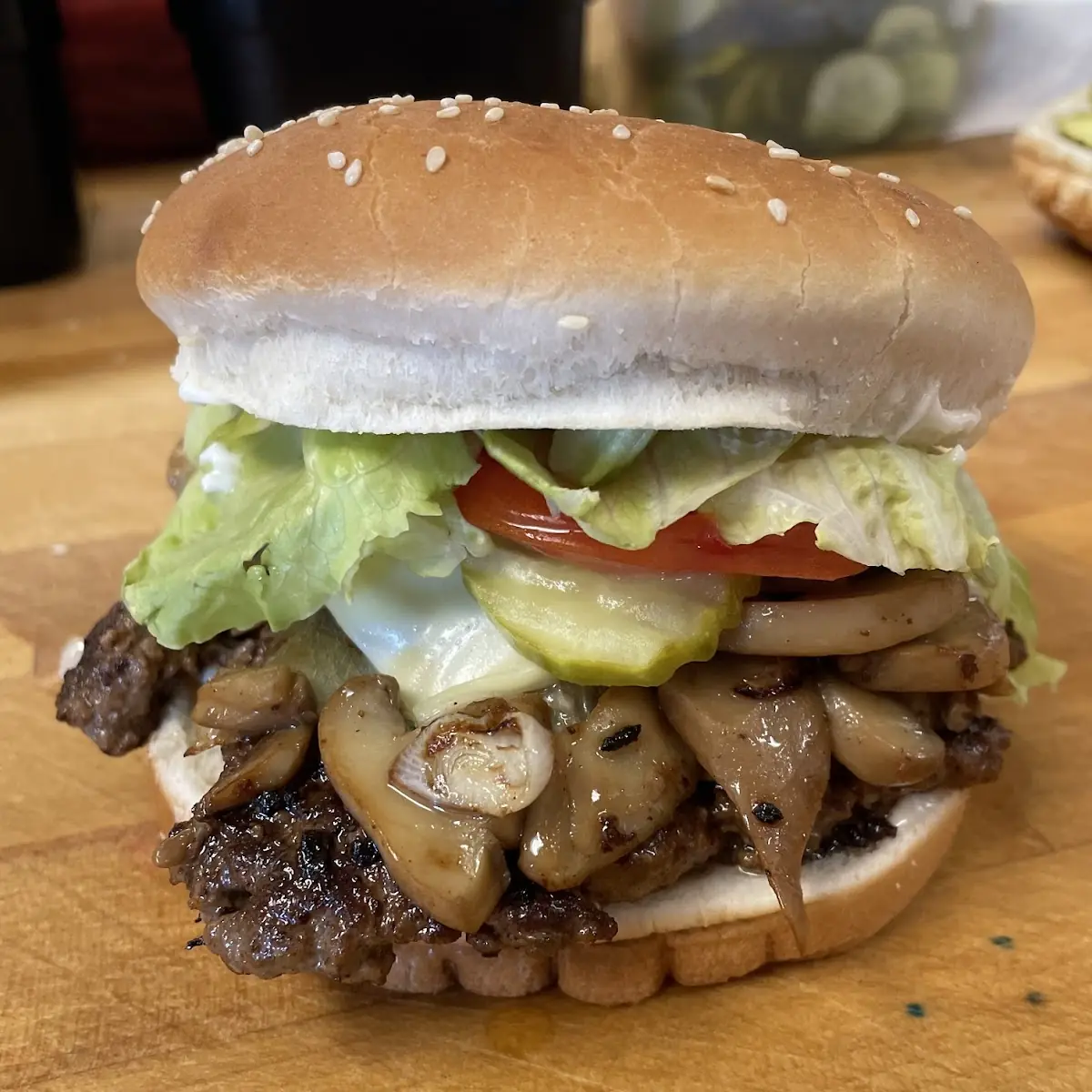 Mushroom and Swiss Burger