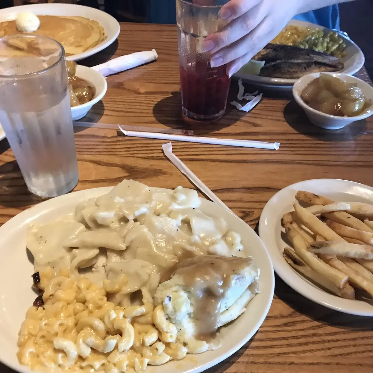 Chicken and Dumplings and Mac and Cheese