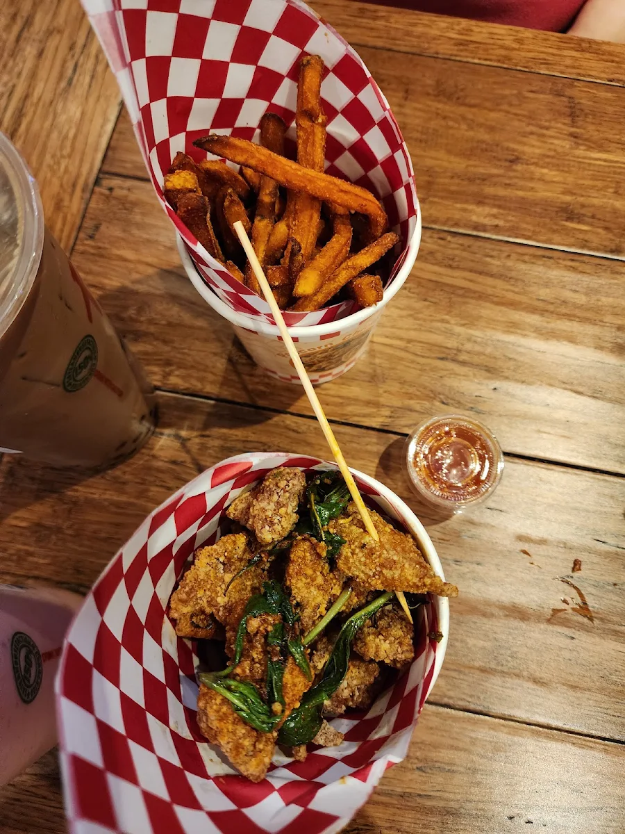 Spicy Chicken Nuggets and Fries